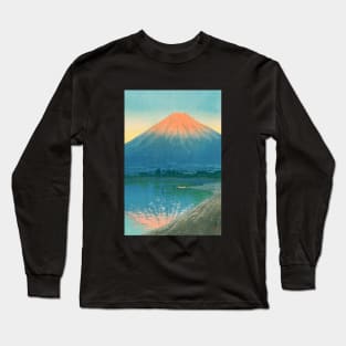 Daybreak over Lake Yamanaka by Kawase Hasui Long Sleeve T-Shirt